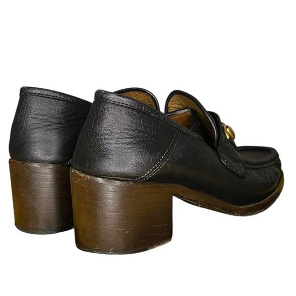 Gucci Vegas Womens Horsebit Block Heel Leather Loafers Size EU 34.5 US 5 - Picture 5 of 8